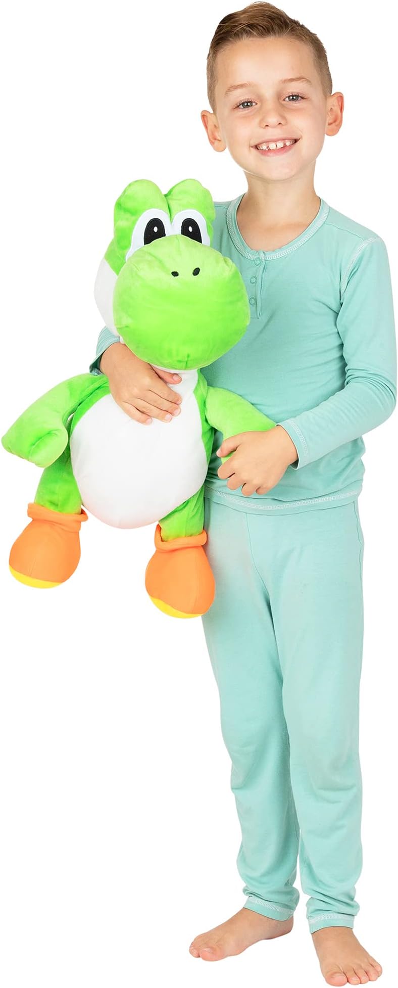Kids Bedding Super Soft Plush Cuddle Pillow Buddy, One Size, Mario Yoshi