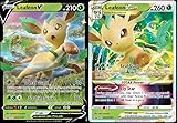 Pokemon Leafeon V & Vstar Black Star Promo Set - 2 Card Lot SWSH194 & SWSH195