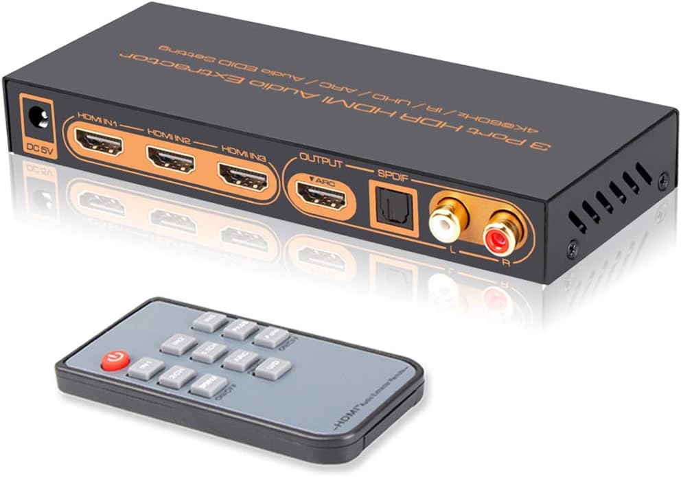 4K@60Hz HDMI Switch+Audio Extractor