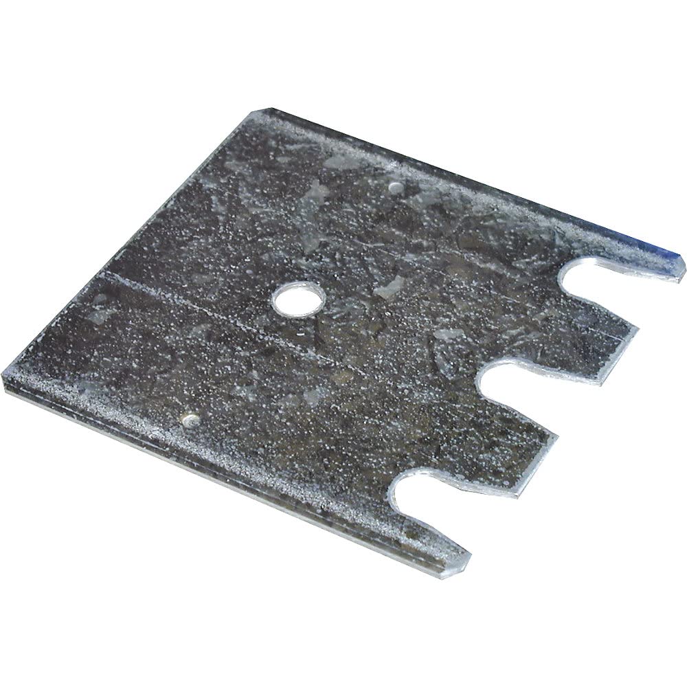 SchulteShim plate for foot plates, zinc plated, for S610 and S625 series, WxDxH 145 x 155 x 2 mm.