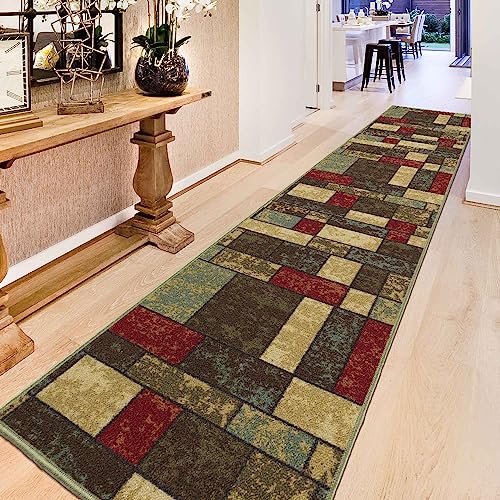 Ottomanson Colorful Boxes Design Runner Rug #TOP7