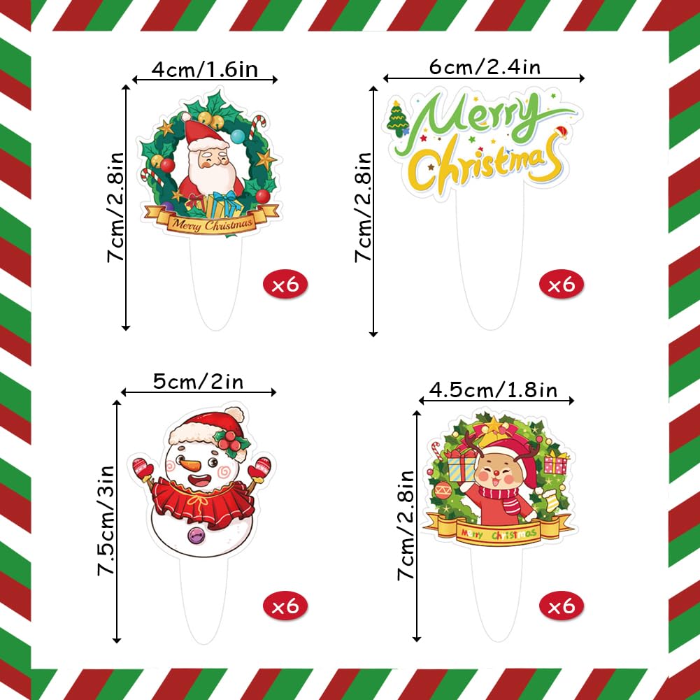 Kerst Taart & Cupcake Toppers | Feestelijke Toppers voor Kerstbaksels | Kaatjes Bakwinkel
