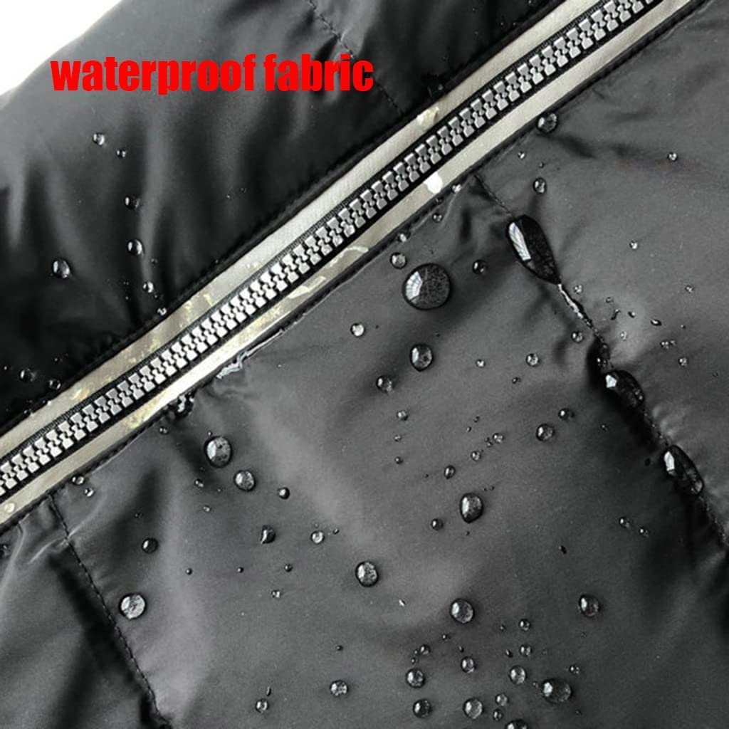 Calentadores de piernas, Calentadores de Rodillas, Calentadores de piernas Acolchados con Relleno de plumón, Resistentes al Viento y al Invierno, protección contra el frío, Cremallera de Metal en la