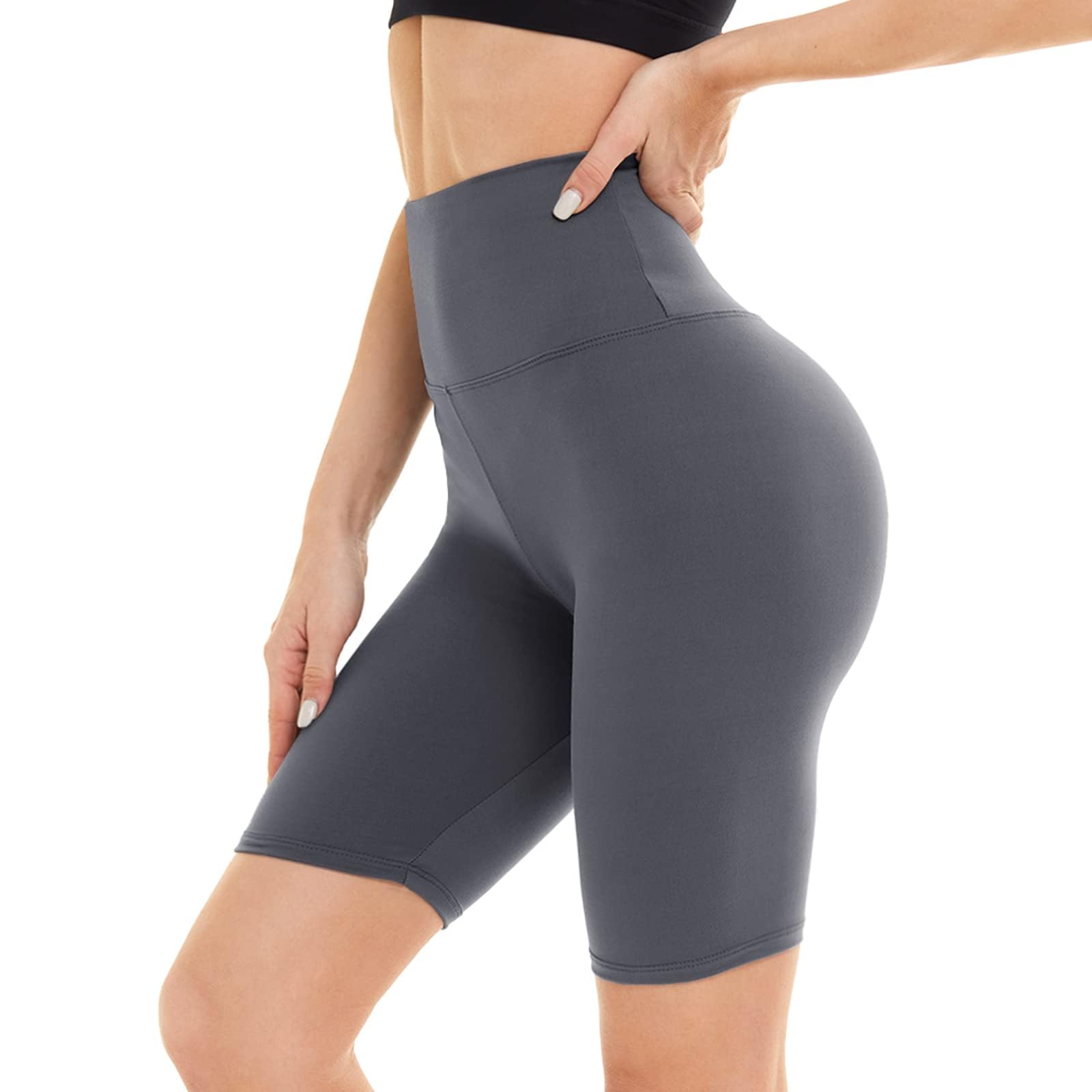 DDOBB Radlerhose Damen Kurze Sporthose High Waist | Blickdicht & Bauchweg,4-Wege-Stretch,Knielang Sportshorts,Für Yoga,Fitness,Gym,Sport & Alltag