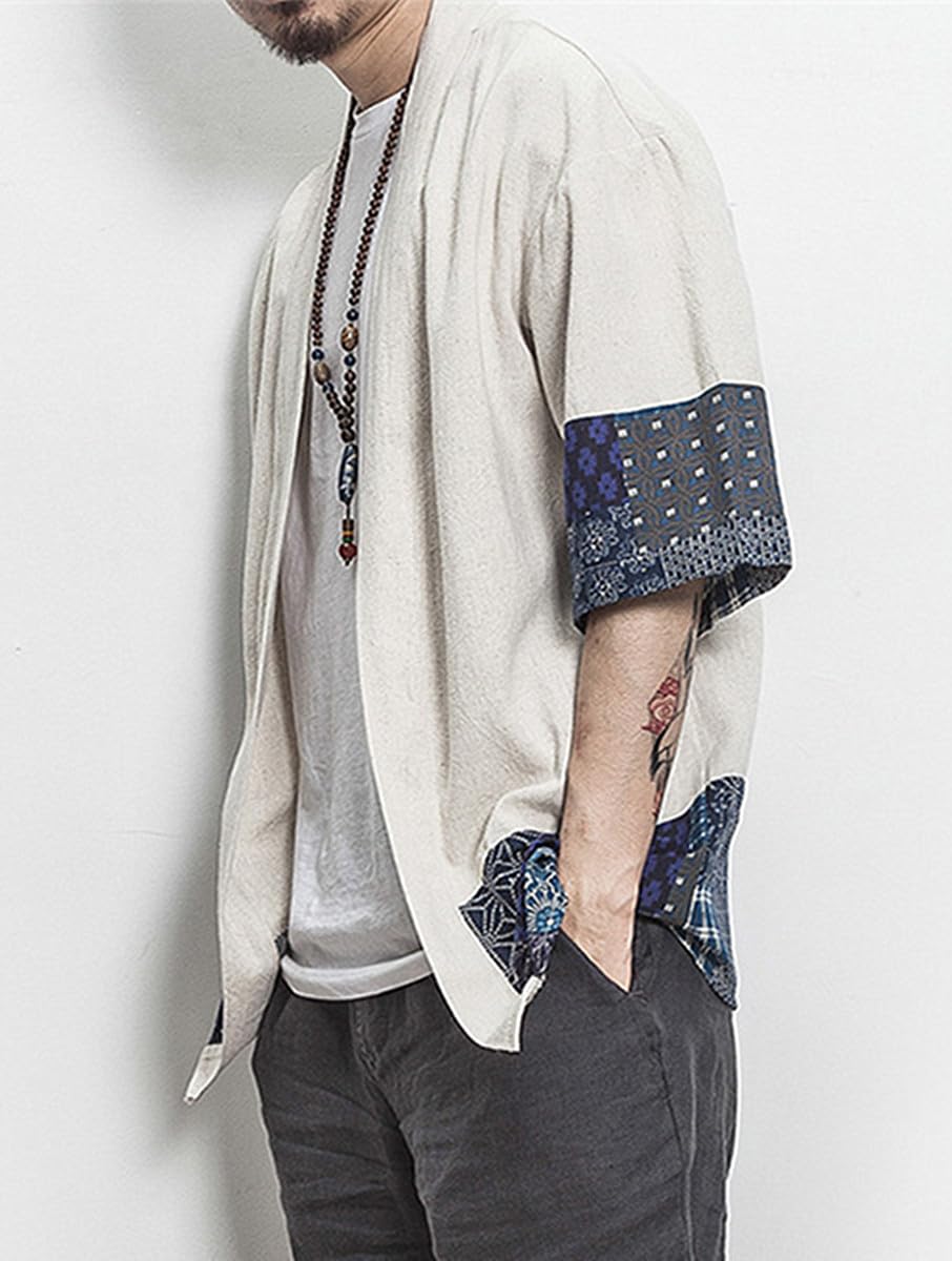 Perdontoo Kimono Cardigan Holgado Chaqueta Corta Manga Abrigo