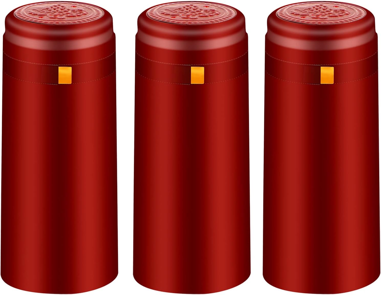 PVC Heat Shrink Capsules - Burgundy Red 120 Count Wine Caps Shrink Wrap Sleeves Clear Bottle Corks for Professional, Wine Making Cellars and Home Use