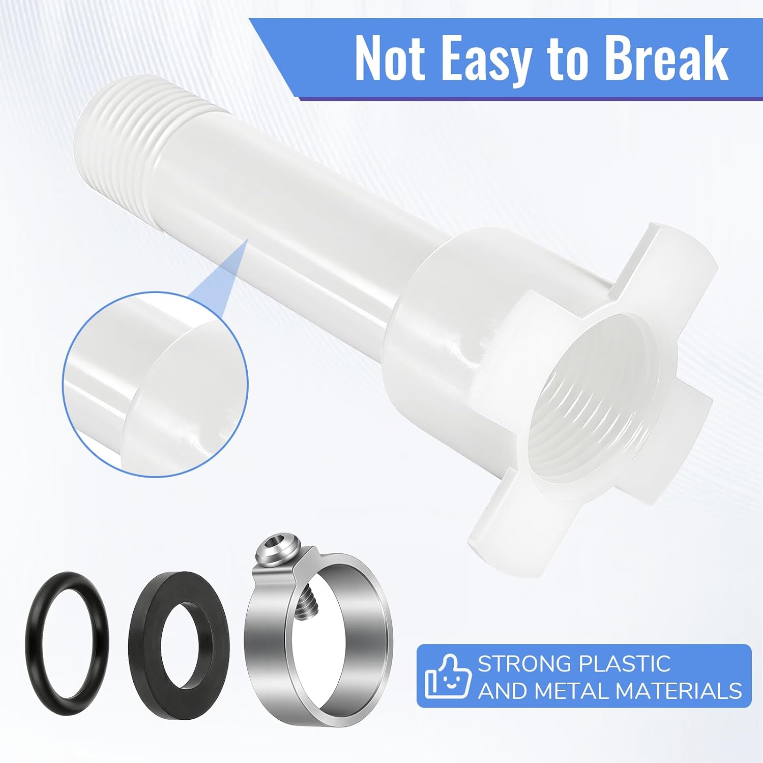 Tub Spout Adapter Kit Four in One Bathtub Faucet Adapter Slip Fit for 1/2'' Copper Pipe 1/2'' IPS and 3/4'' IPS, Includes Tub Spout Diverter Repair Kit with Assembly Tool