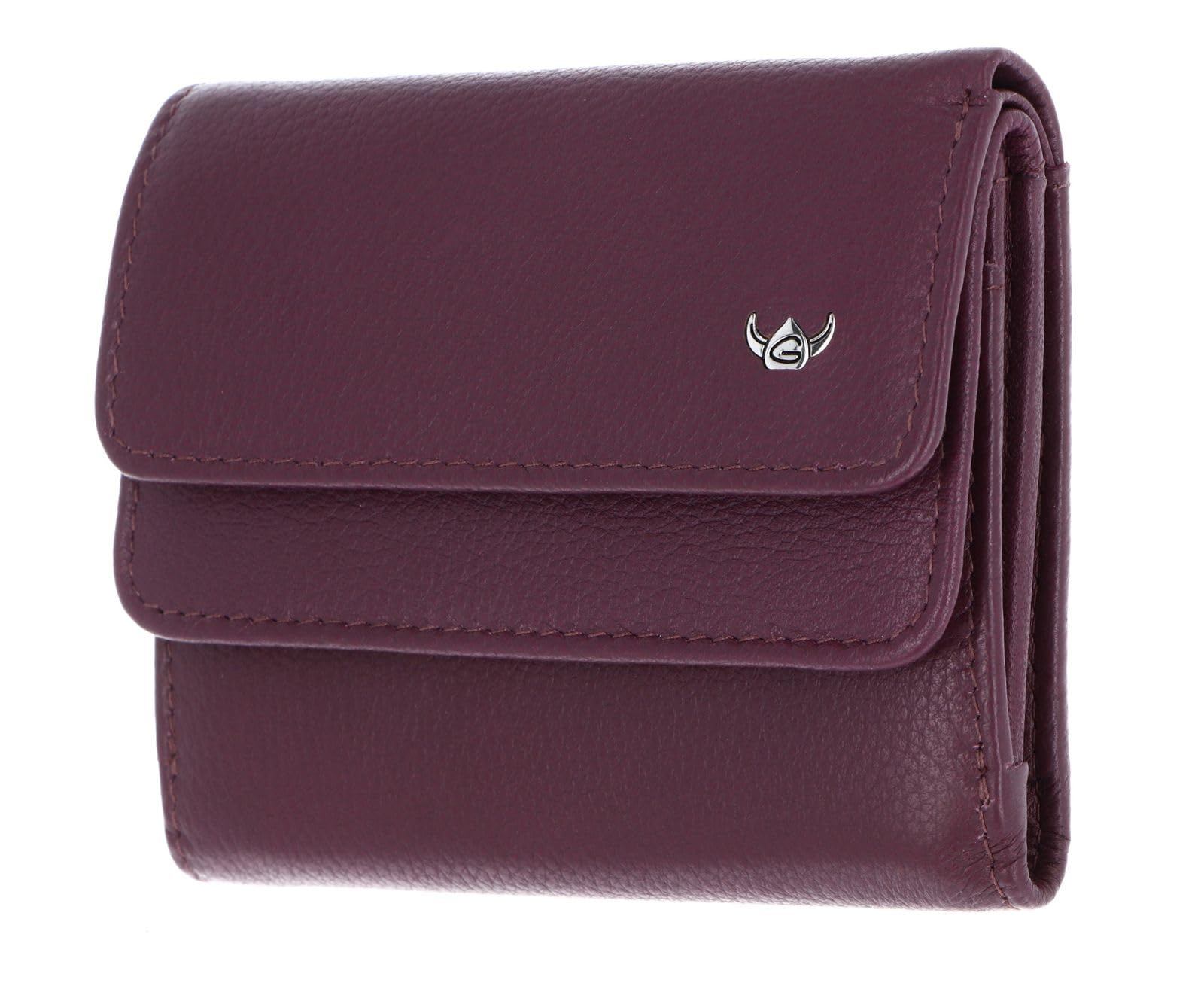 Golden Head Leder Geldbörse Madrid RFID Protect Überschlagbörse 1176 Aubergine dunkelviolett