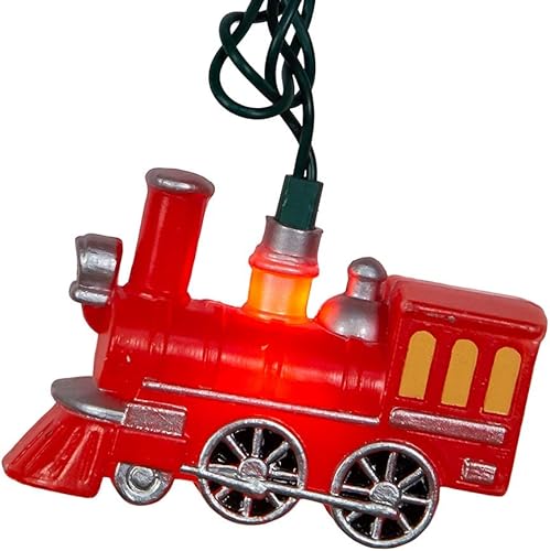 Miniatura 5 de Kurt S. Adler Juego de luces de tren rojo UL 10, 144 pulgadas