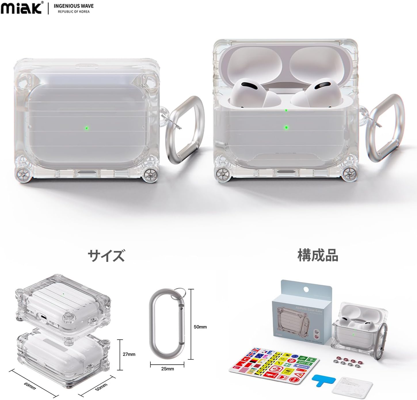 AirPods pro case Clear LED Display Support