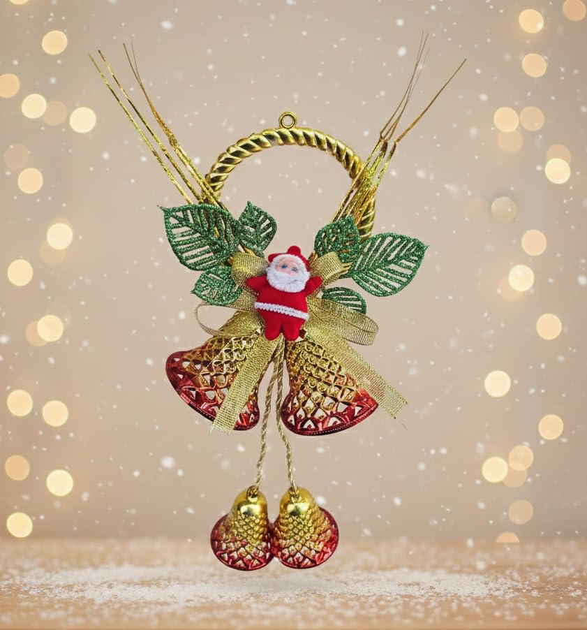 Image of Hanging Bells Decor Christmas Decoration | Items for Home & Office | Festive Hangings, Ornaments | PoPo Toys | Golden