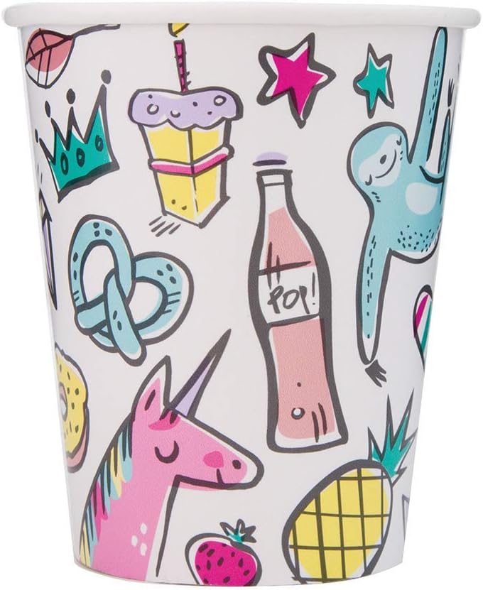 Unique Favourite Things Birthday Cup 8-Pieces, 266 ml Capacity