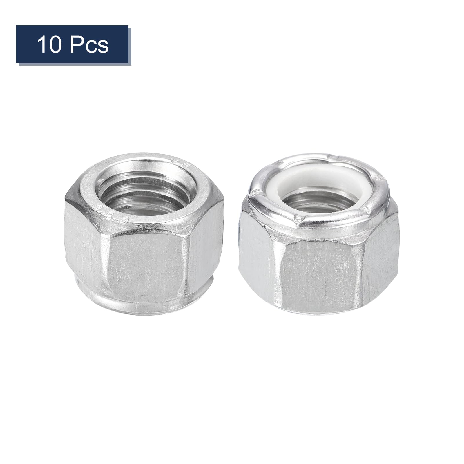 Threaded Hand Nuts Locking Nut Reverse Thread (Left-Hand) Nylon Insert Lock Nuts - M4 To ...