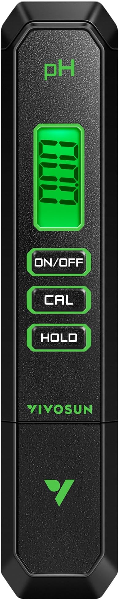 VIVOSUN Digital pH Meter, 0.01pH High Accuracy Pen Type pH Tester for Hydroponics, Household Drinking, Pool and Aquarium, Black, UL Certified