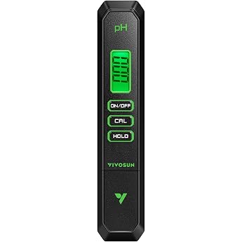 VIVOSUN Digital pH Meter 0.01 pH High Accuracy Pen Tester for Hydroponics Drinking Water Pool & Aquarium Fast & Reliable Tester Black UL Certified