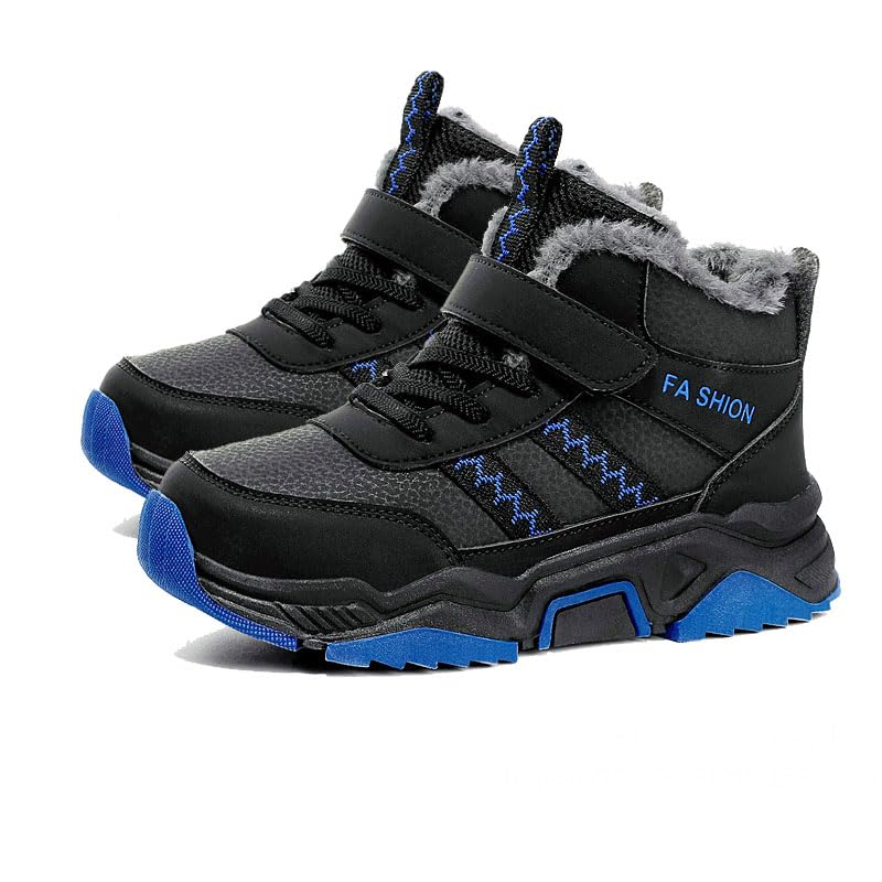 Girls/Boys Winter Warm Hiking Snow Boots Soft Faux Fur Lined Outdoor Non-Slip Walking Climbing Sneakers