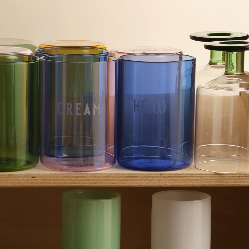 Design Letters Juego de 2 copas de vino | Copas de vino diseñadas en Dinamarca | Vasos para beber lavavajillas y microondas | Vidrio de borosilicato perfecto para bebidas, agua, vino, batidos | 300 ml