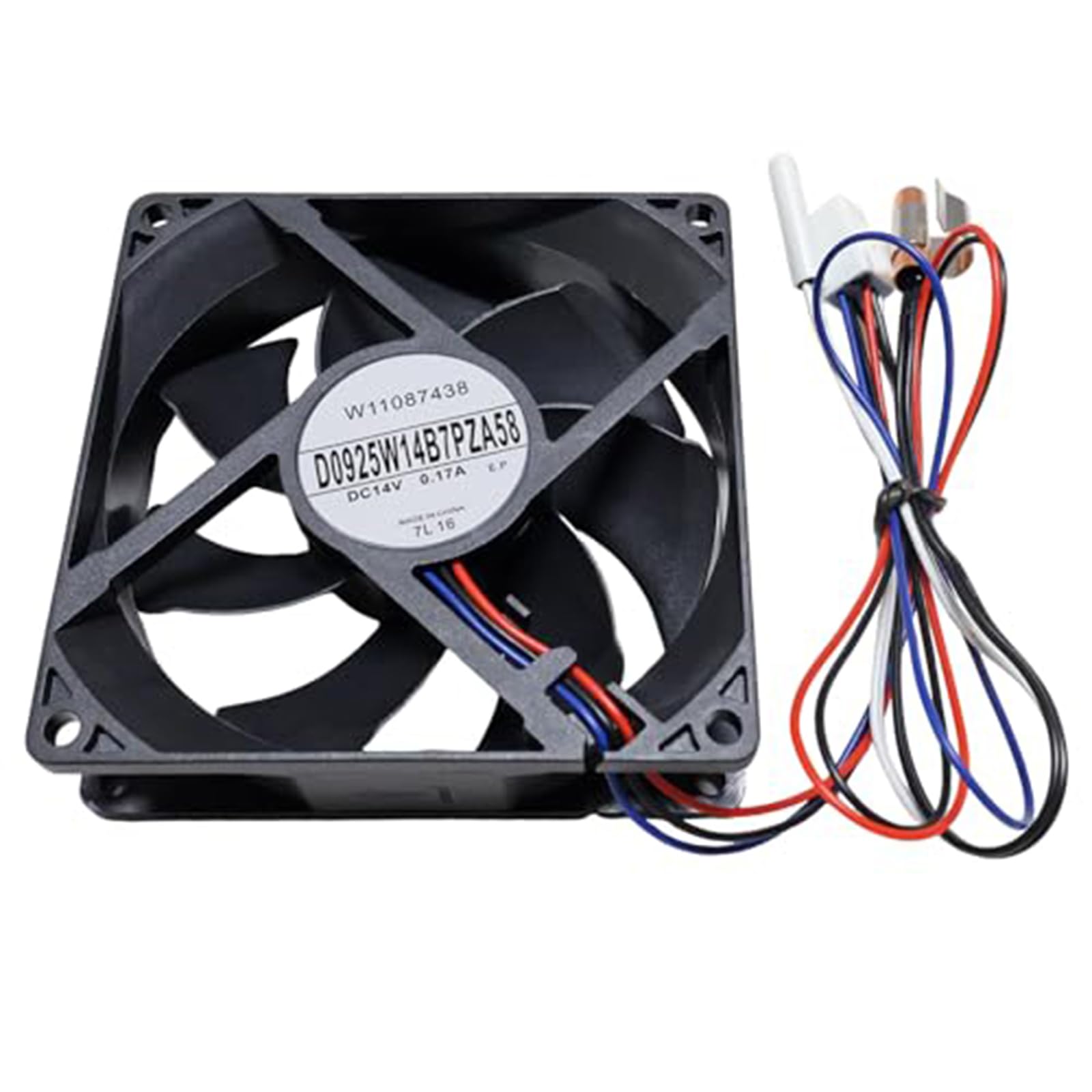 Kalttoy Duty Refrigerator Evaporator Fan Motor for Replace W11087438 Enduring Replacement Quiet Refrigerator Fan Assembly