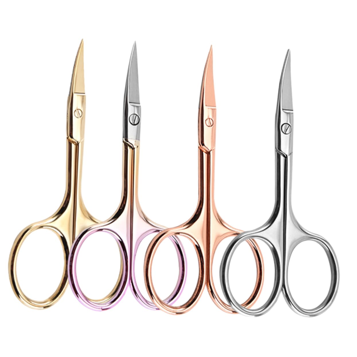 DOITOOL 12pezzi Forbici Per Barba Acciaio Inossidabile Colorate Di Forbici Per Rifinitura Beards Per Barber Shop e Uso Domestico Colore Casual