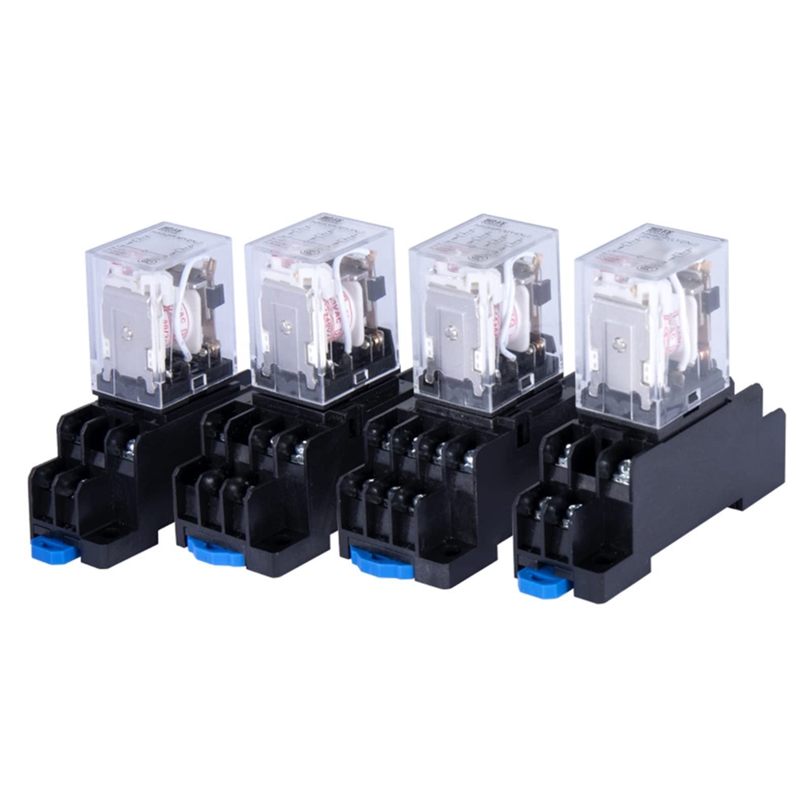 VDOQTLJT 4 PCS Micro Mini Relay HH53P MY3NJ MY3 11-Pin DC12V/DC24V/AC380V/AC220V Coil General Purpose Intermediate Electromagnetic