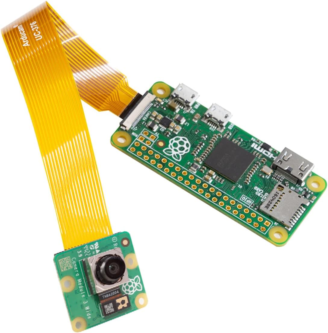 Arducam for Raspberry Pi Camera Module 3 Wide, 120°(D) IMX708 Autofocus Pi Camera V3 with Acrylic Case, 15cm 15-22 Pin FFC Cable