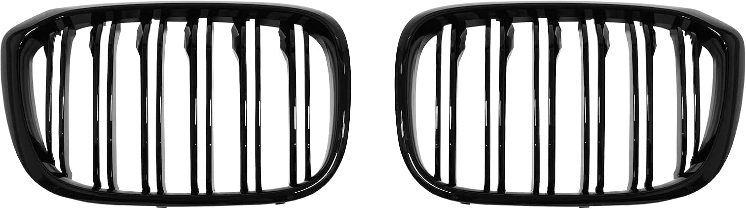 Rongxu X3 G01 Gloss Black Grille For 2018-2021 BMW X3 G01 2019-2021 X4 G02 Grill, Fit for 30i xDrive/M40i xDriver Double Slat Front Kidney Bumper Hood ABS Grille Insert Replacement, 2PCS - Image 2
