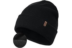 Unisex Black Beanies - Knitted Warm Skull Cap for Men and Women