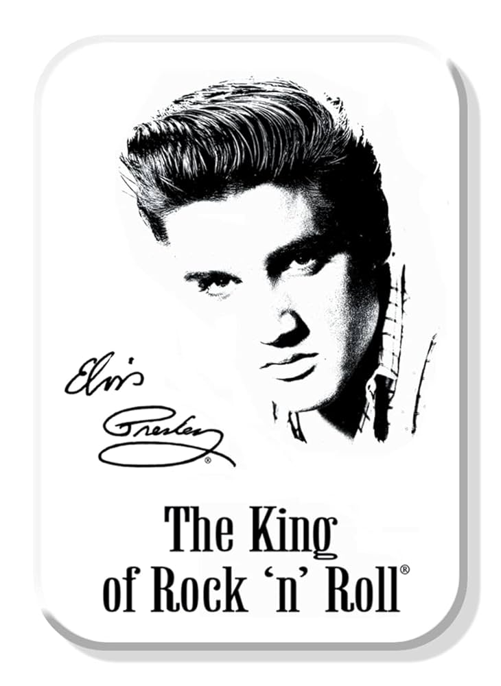 アメリカン　ヒーロー　プレートインテリア　エルビス・プレスリー　マグネット Amazon.com: Desperate Enterprises Elvis - Signature