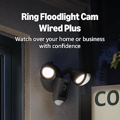Ring Floodlight Cam Wired Plus newest model Outdoor home or business security with motion-activated 1080p HD video and