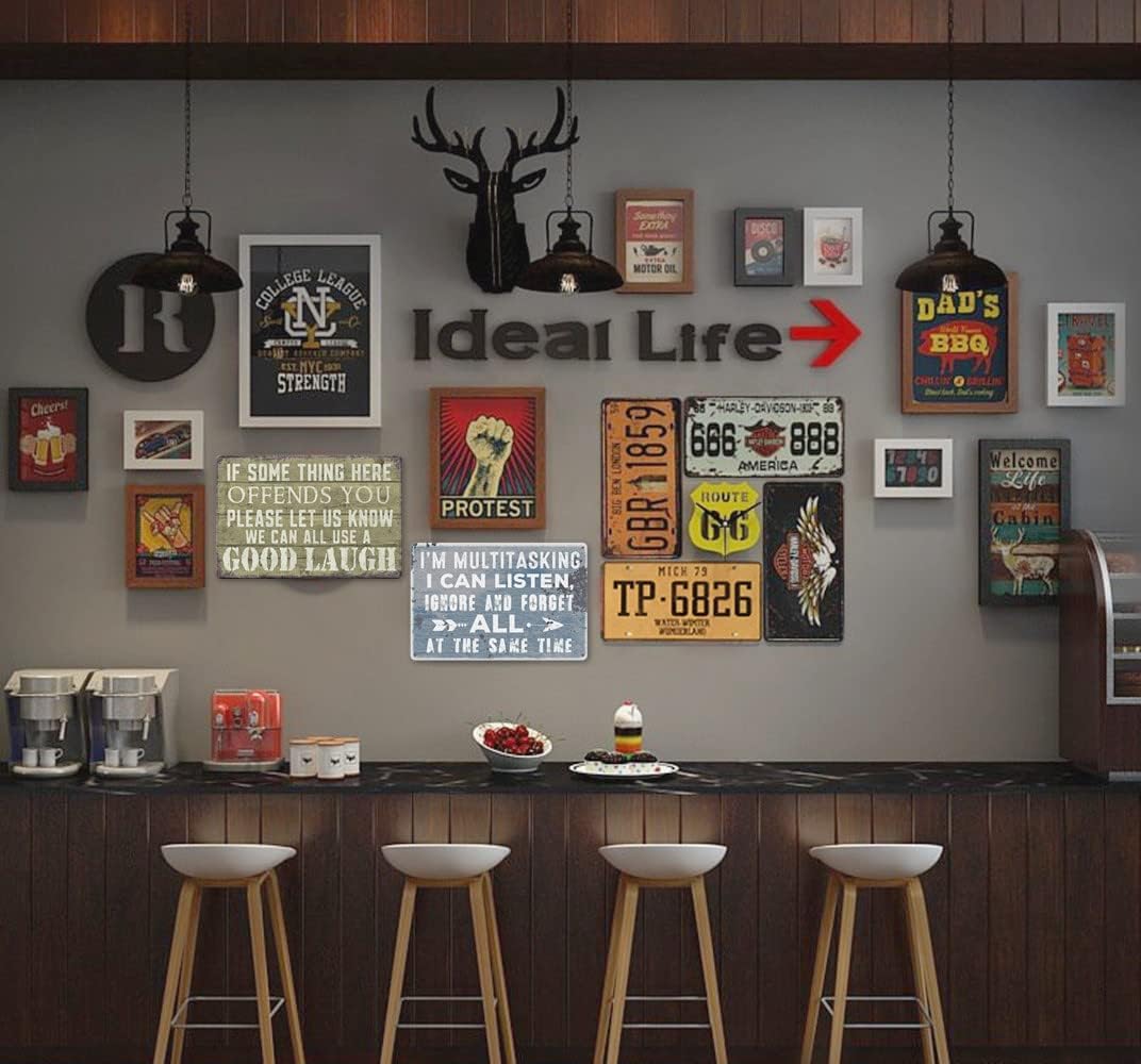 Man Cave Decor Funny Bar Sign For Home Tin Metal Garage Signs Sarcastic Beer Wall Bathroom Vintage Accessories Decor Rules 8 x 12 Inch image 5