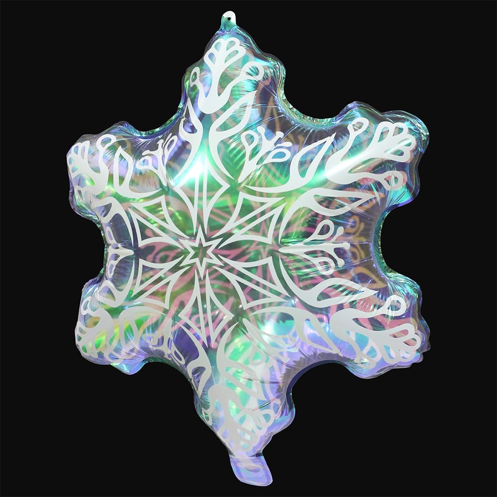 Cute Dazzling Snowflake Balloon Iridescent Winter Frozen Ice Snow Party Supplies, 6 Pack 4D Glistening Snowflake Shaped Balloon For Birthday Baby Shower New Year Christmas Xmas Eve Wonderland Carnival - Image 7