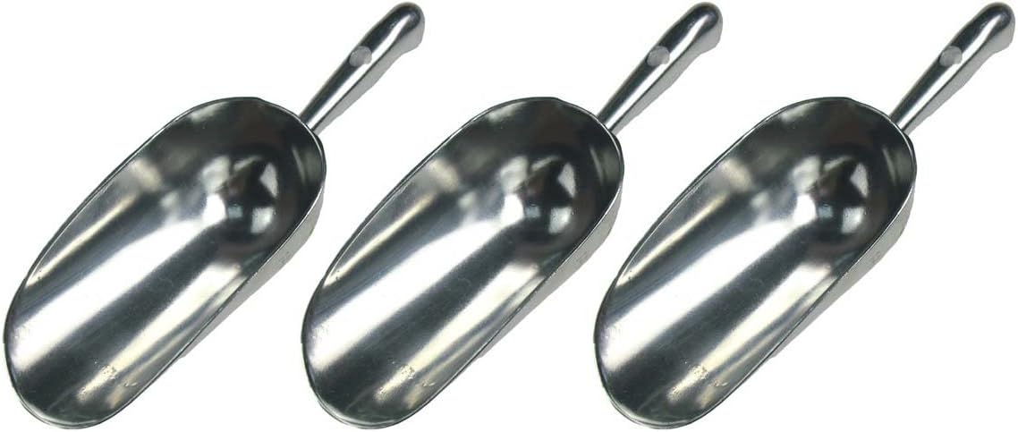 3pc Sweet Scoop (8") Set: Stainless Steel Set Bread Cake Food Wedding Bar BBQ