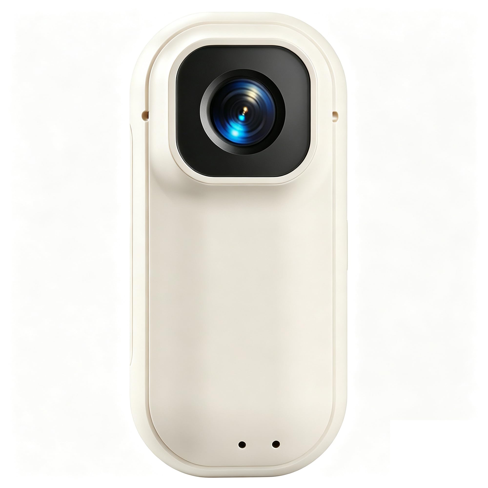 2.7K Mini Body Cam con Custodia di Ricarica, 30g POV Camera, Crema