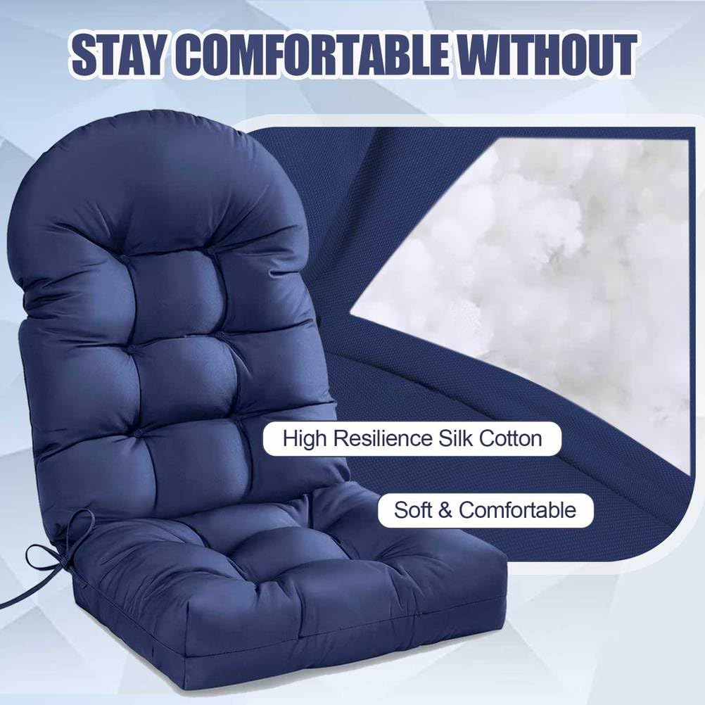 Coussins pour Fauteuil à Bascule, Ensemble de Coussins de Remplacement Résistants à l'eau pour Fauteuil à Bascule pour Terrasse, Porche et Jardin, Coussins d'intérieur/Extérieur ,Dark Gray,1 Piece