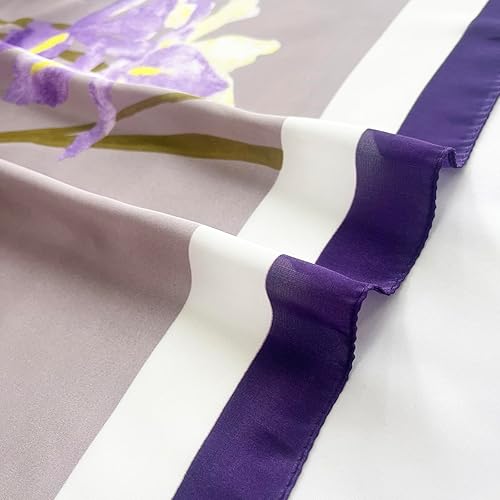 Miniatura 131 de FONYVE - Pañuelo de satén sedoso de tamaño mediano para mujer, cuadrado, 27.5 x 27.5 pulgadas