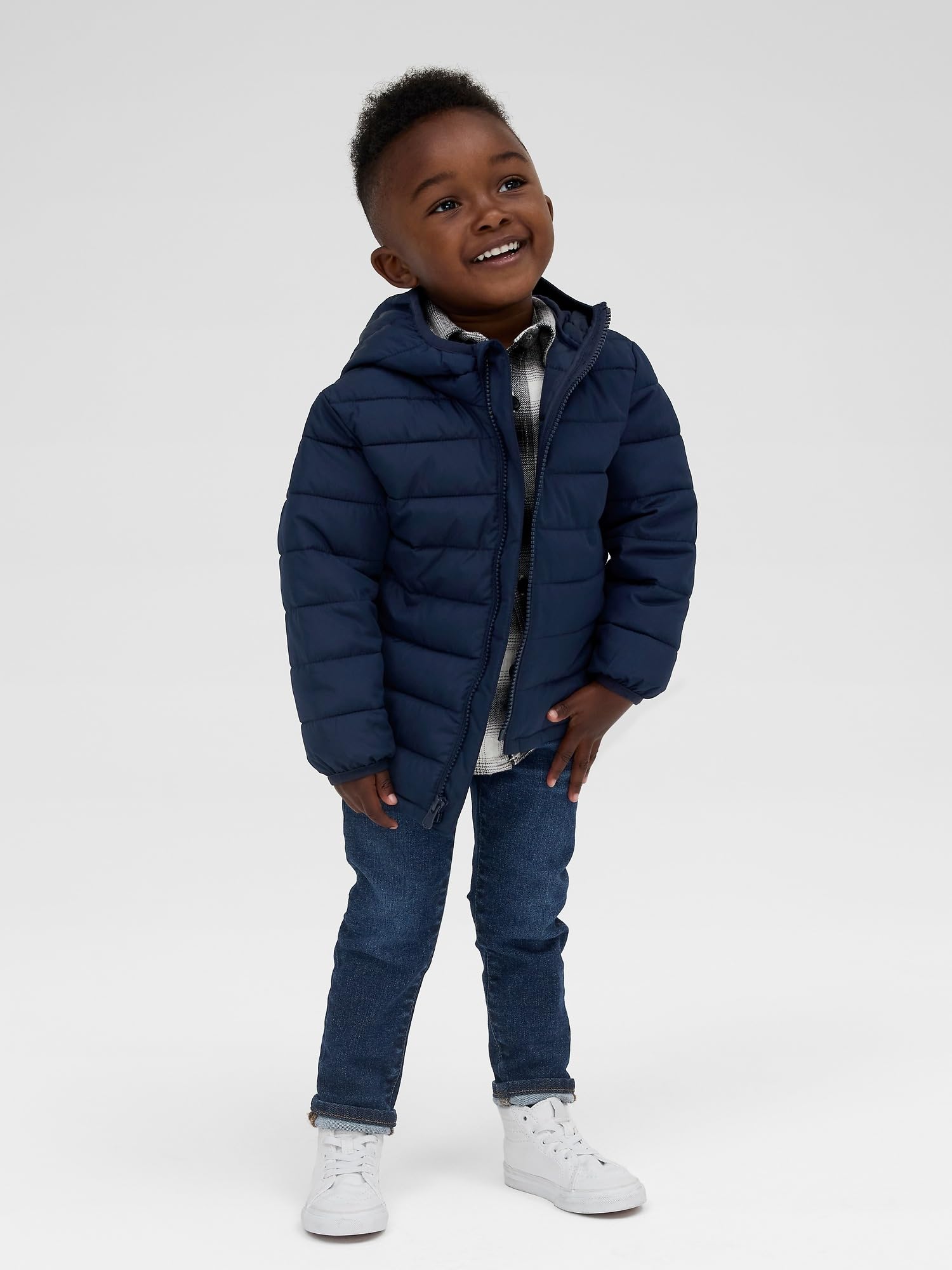 GAP baby-boys Lightweight Puffer Vest TAPESTRY NAVY 0-6M