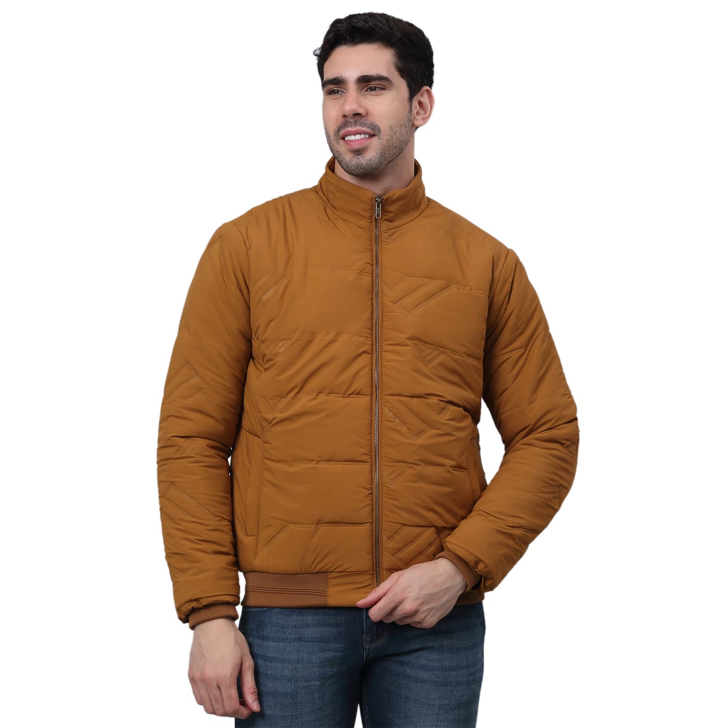 Men Mustard Solid Mock Collar Full Sleeves Casual Jacket (P_MJKT00180_MUSTARD)-image-41