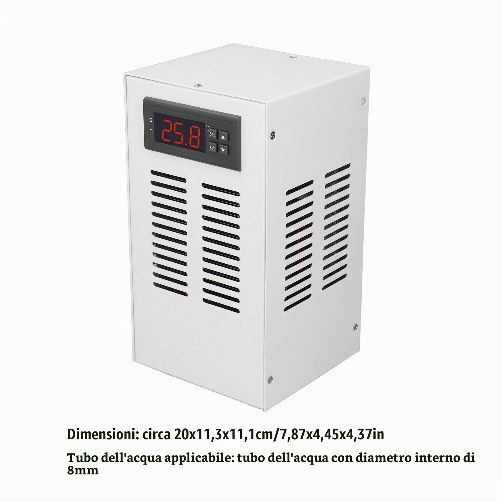 Refrigeratore per Acquario, Piccolo Refrigeratore D'Acqua Idroponico Silenzioso 5,28 Galloni / 20 Litri, di Raffreddamento per Acquario di Pesci Domestico per