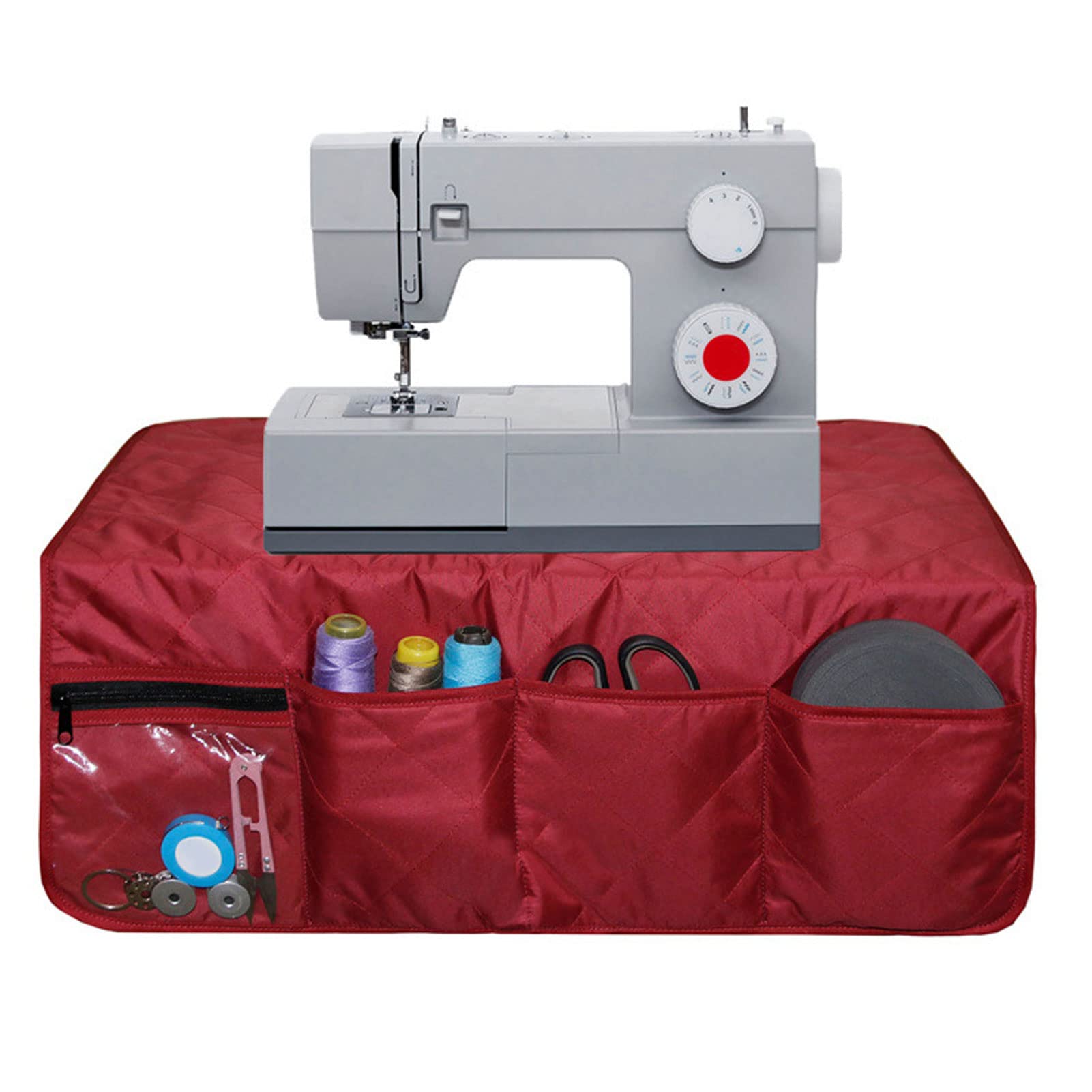 Tapis De Machine à Coudre Avec Poches - 66x60 Cm, Tissu Oxford Résistant - Protège Ta Table Et Range Tes Accessoires