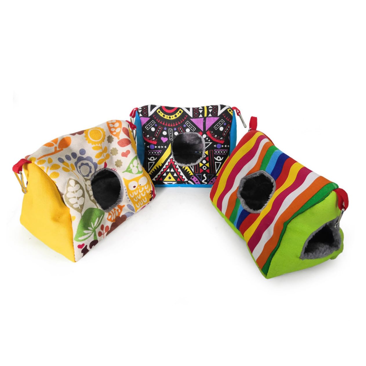 YARNOW 3 Piezas Nido de pájaros de Interior Cama de Invierno para hámster Nido de Loro de Peluche cálido hamacas Colgantes Nido de Loros Almohadilla de Dormir para Loro Mantener Caliente