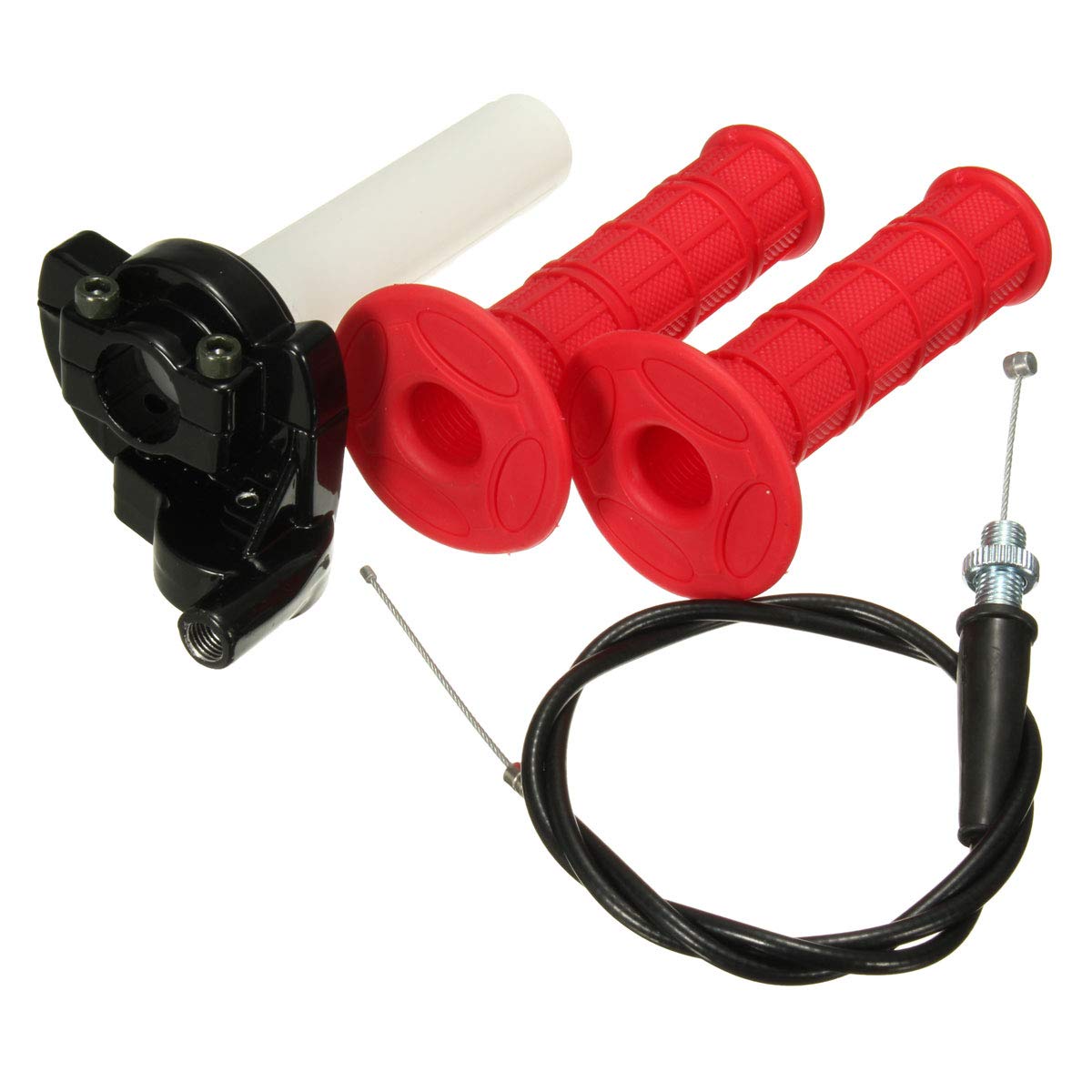 Riloer Paire de poignées de Guidon modifiées pour Moto Tout-Terrain 50–250 CC avec câble d'accélérateur