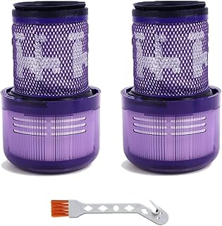 2 Pack V12 HEPA Filters Replacement Compatible With Dyson V12 Slim, V12 Detect Slim Absolute, SV20, SV30, SV34, SV35 Vacuums Model, Compare to Part: 971517-01