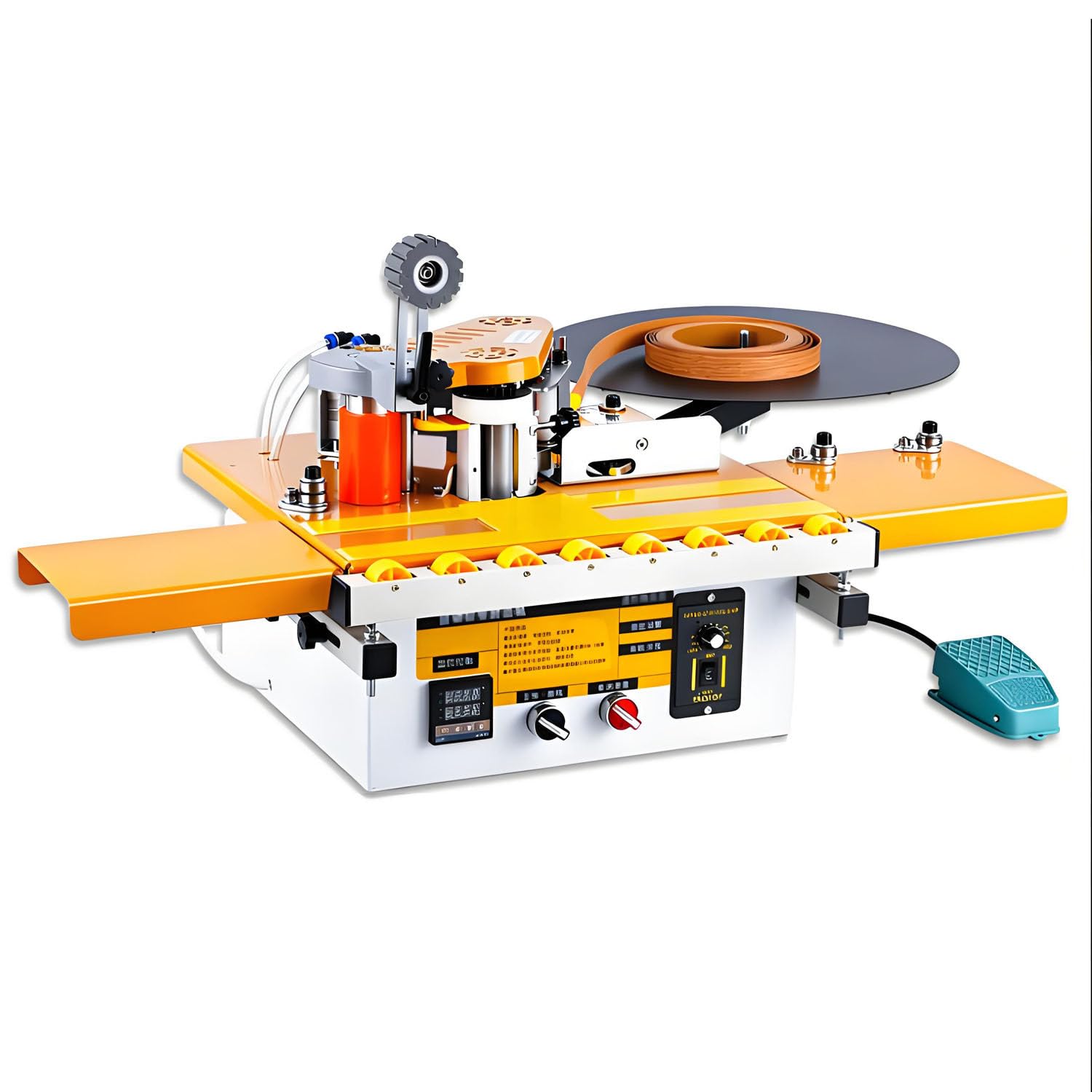 Edge Bander Curve/Straight, Portable Auto Cut, Dual Glue, Temp Control 110V