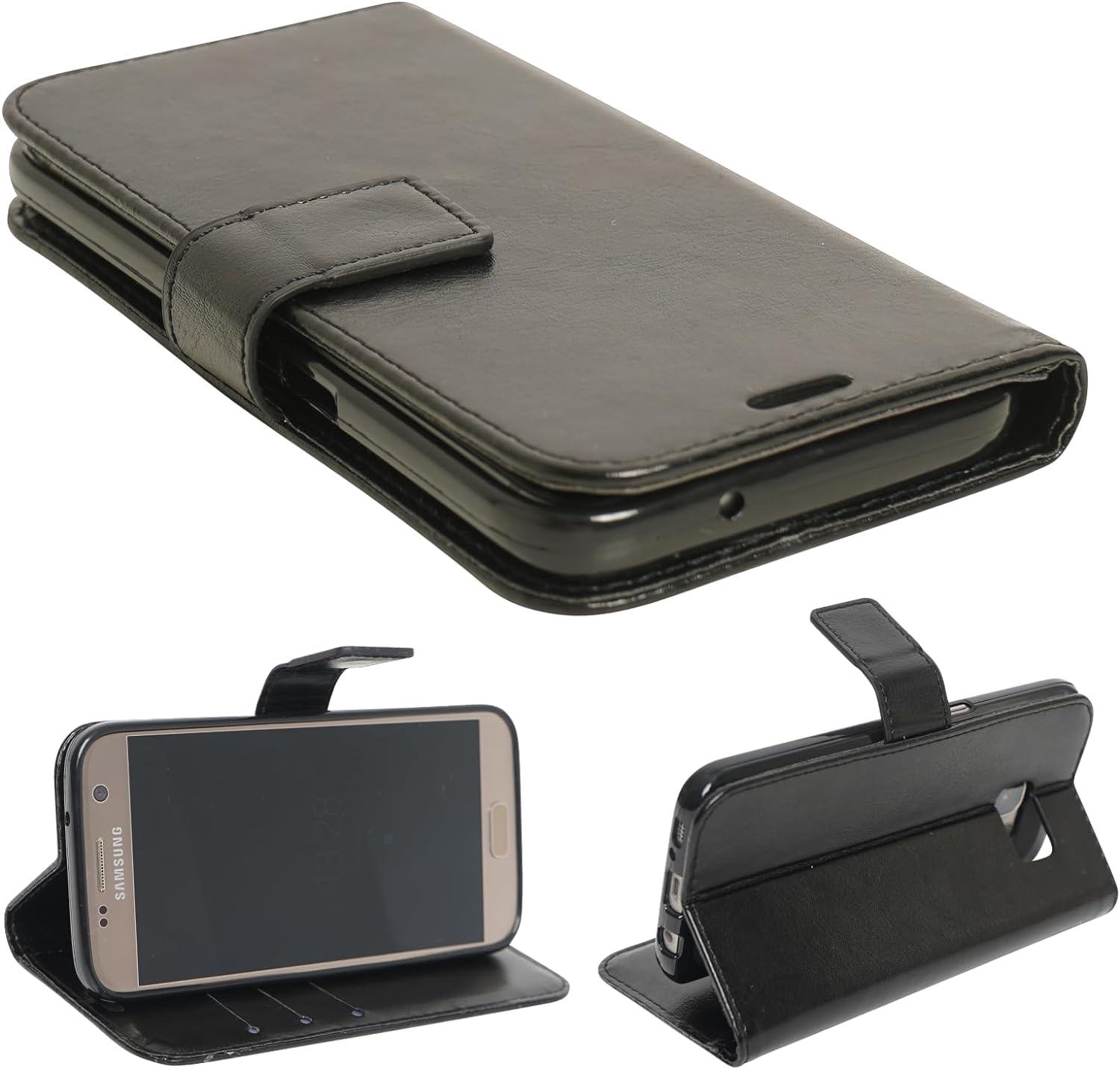 Fia Direct For Samsung Galaxy Note 9 Case - Premium Leather Folio Flip Cover | RFID-Technology | Kickstand | Money and Card Holder Wallet | Black