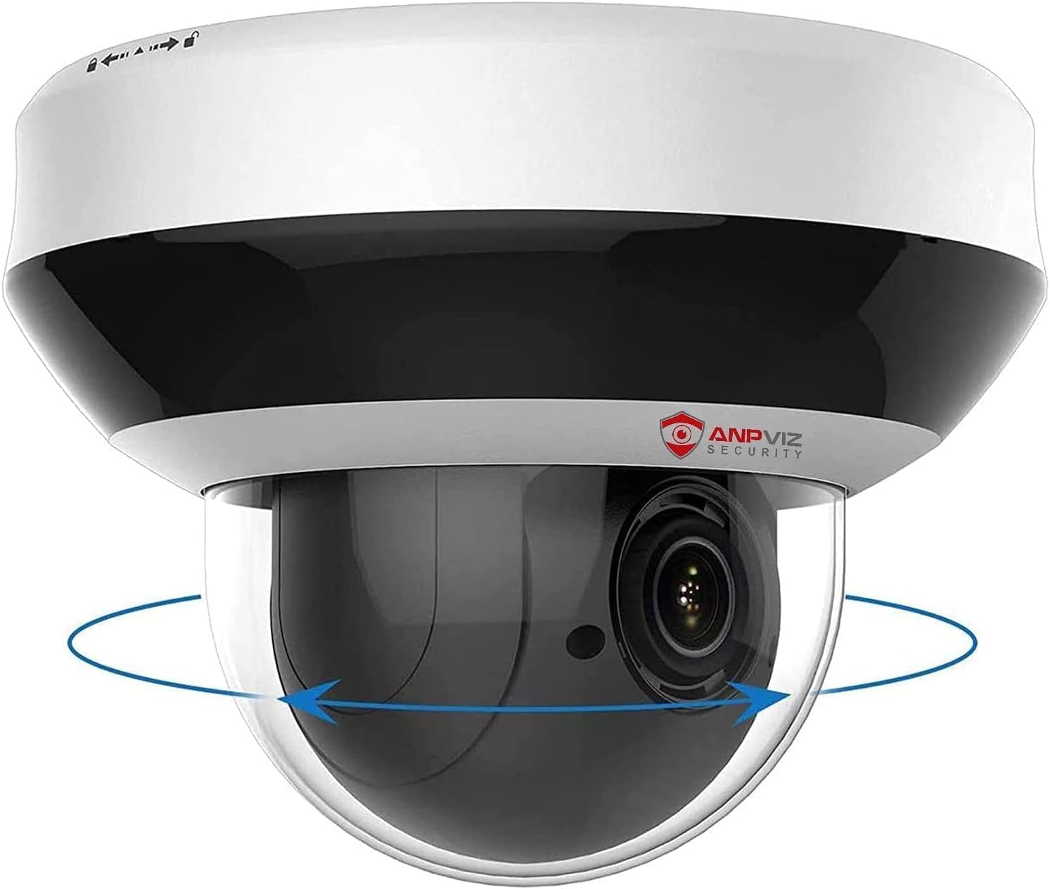 Anpviz 4MP Telecamera PTZ IP PoE Esterno, Zoom Ottico 4X, Riconoscimento di Persone/Veicoli, 30m Visione Notturna a Infrarossi, Slot per Scheda SD da 512GB, Microfono/Altoparlante Integrato(H Series) | Visione Notturna IR 30m, Rilevamento del Movimento, S