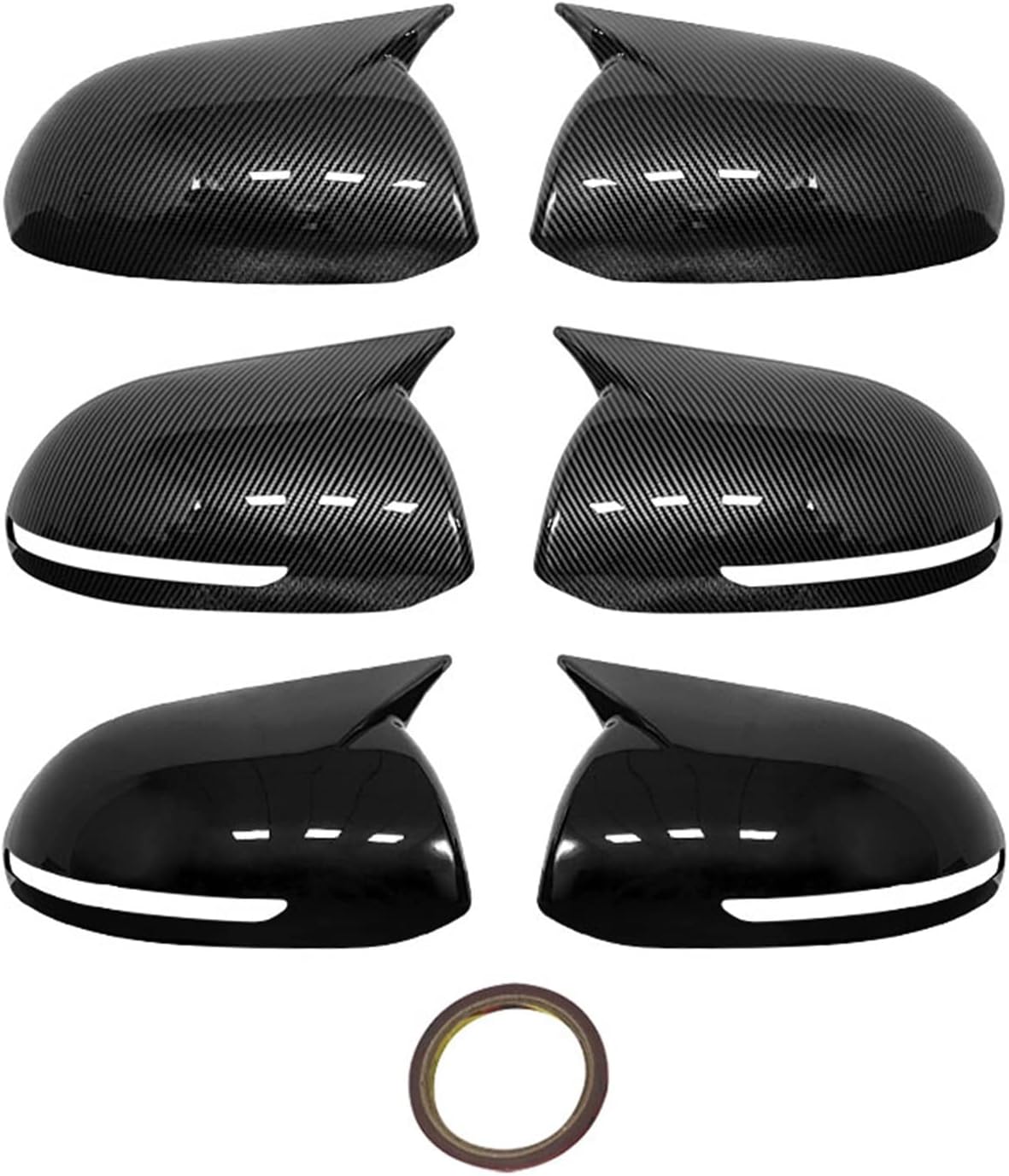 Fit for Kia K2 Pegas 2011-2015 Rear Mirror Cover Mirror Shell Rearview Wing Mirror Cap with Painted Color Mirror with Lamp 1PCS Rearview Mirror Cover (Color : with lam Black)