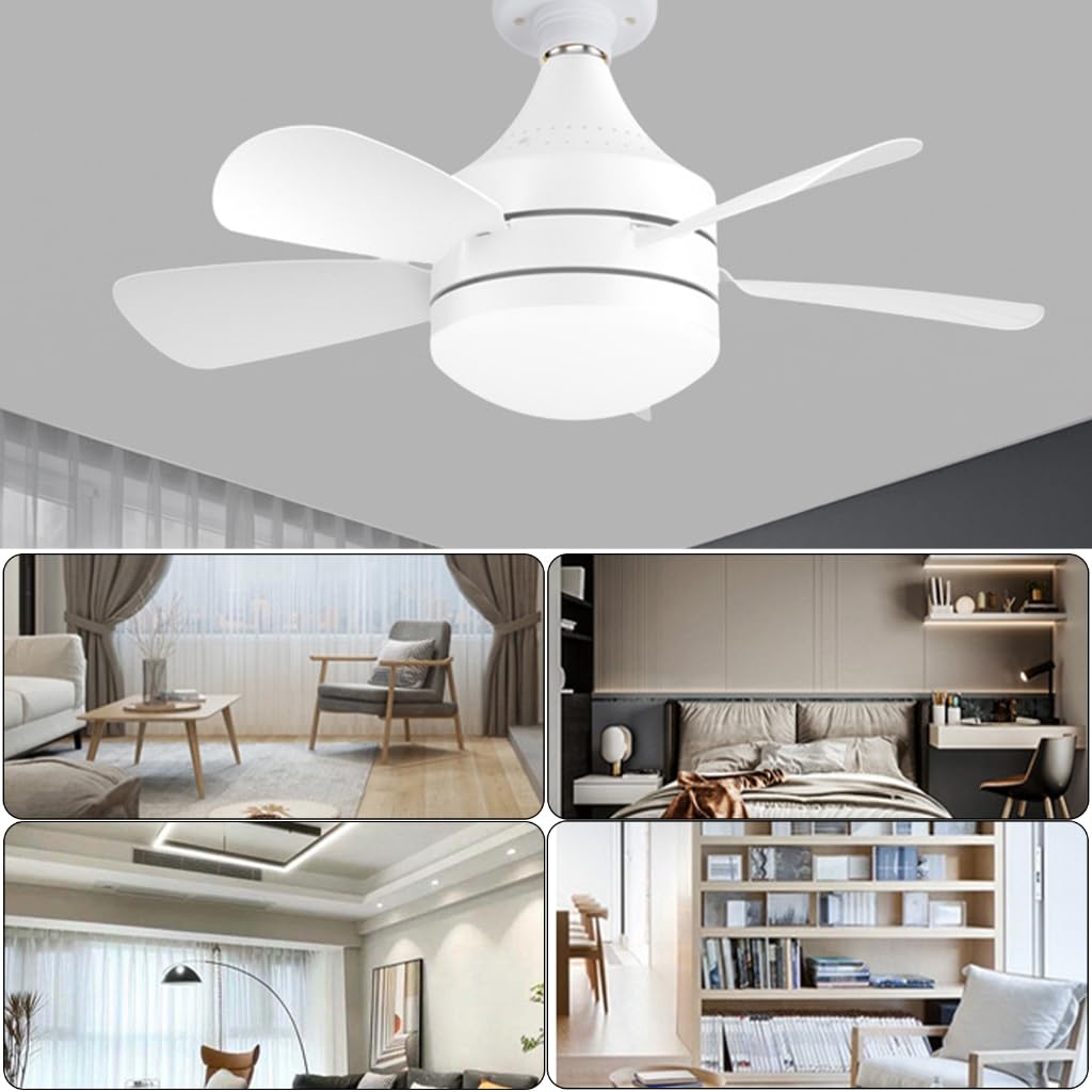 Ventilador de techo LED ajustable con viento fuerte, distribución uniforme de iluminación eficiente de energía para el hogar, recámara, oficina