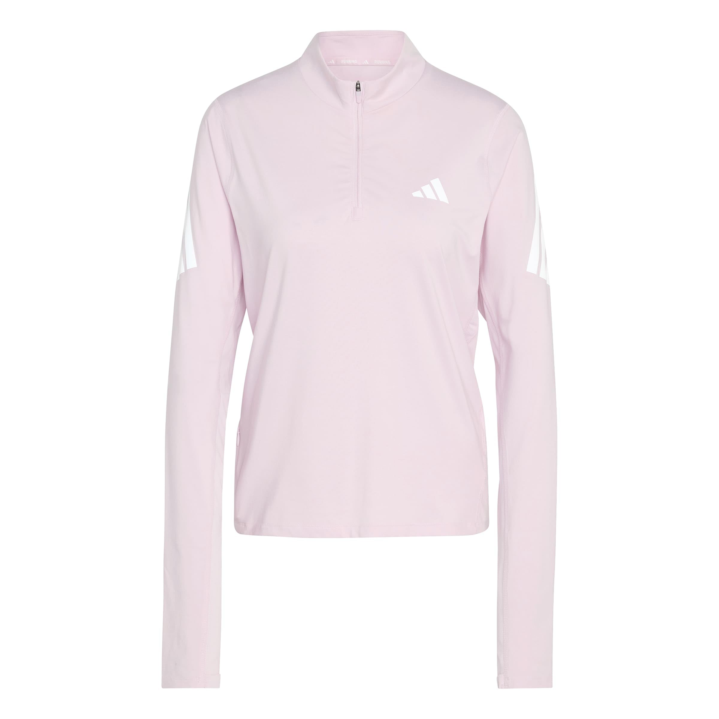 adidas Women's ADI365 Running Iconic Half Zip, Clear Pink, XS