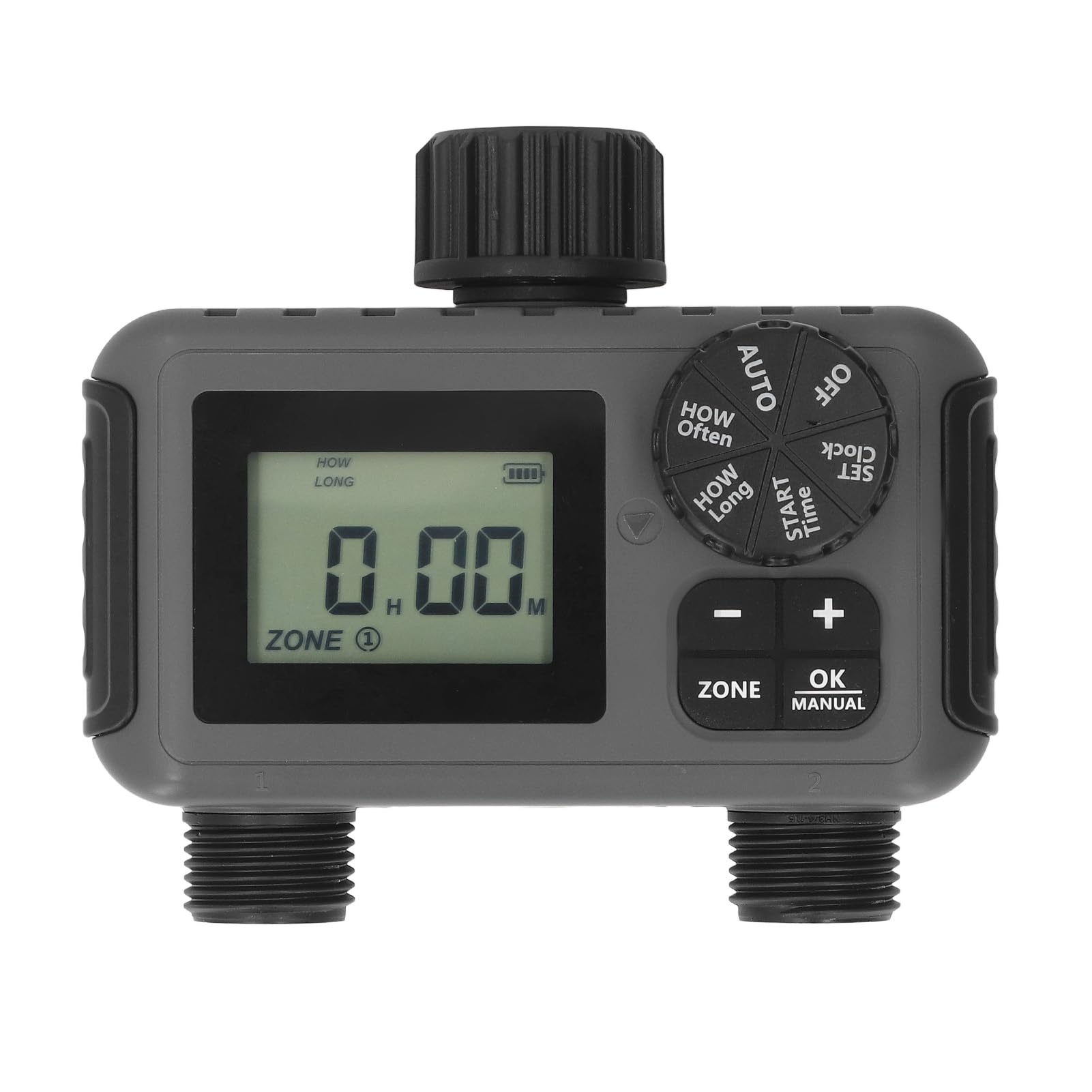 Fdit Temporizador de Aspersor Exterior de Control Dual NH3/4 Pulgadas para Riego Eficiente - Aplicable para Manguera de Jardín - Material ABS