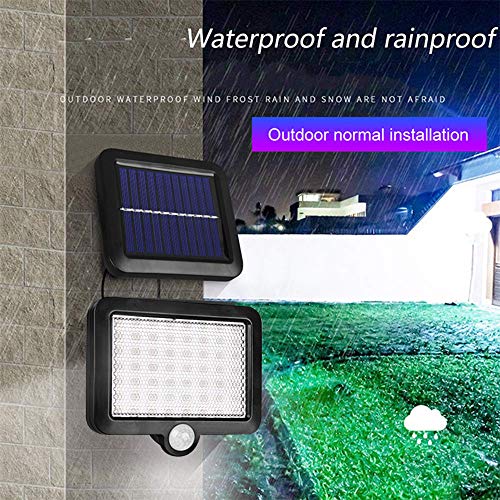 Lâmpada de parede de indução solar 56LED separada Luz de garagem interna e externa separada